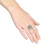 211371п Кольцо - Серебряное кольцо с позолотой с аквамарином
