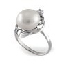 211302 Кольцо - Серебряное кольцо с жемчугом и фианитом