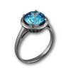 211242 Кольцо - Серебряное кольцо с голубым фианитом