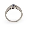 211286 Кольцо  - Серебряное кольцо с сапфиром