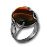 211371 Кольцо - Серебряное кольцо с тигровым глазом