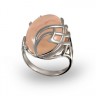 211435 Кольцо - Серебряное кольцо с розовым кварцем