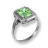 211153 Кольцо - Серебряное кольцо с зеленым фианитом