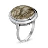 210845 Кольцо - Серебряное кольцо с лабрадором