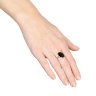 211520п Кольцо - Серебряное кольцо с позолотой с агатом