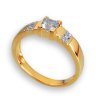 110082 Кольцо - Золотое кольцо с бриллиантами