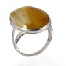 211382 Кольцо - Серебряное кольцо с пейзажным сердоликом