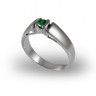 210445 Кольцо - Серебряное кольцо с изумрудом