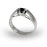 210445 Кольцо - Серебряное кольцо с сапфиром